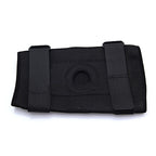 Black waist trainer with straps on a white background