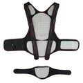 Back support brace with mesh design on a white background