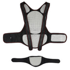 Back support brace with mesh design on a white background