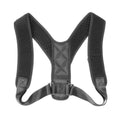 Black shoulder support brace on a white background