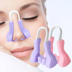 Silicone nose strips with a blurred face in the background