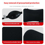 Product features with text on easy removal of pressurized protection and components like inflatable ball, sticky material, fabric, and edging.