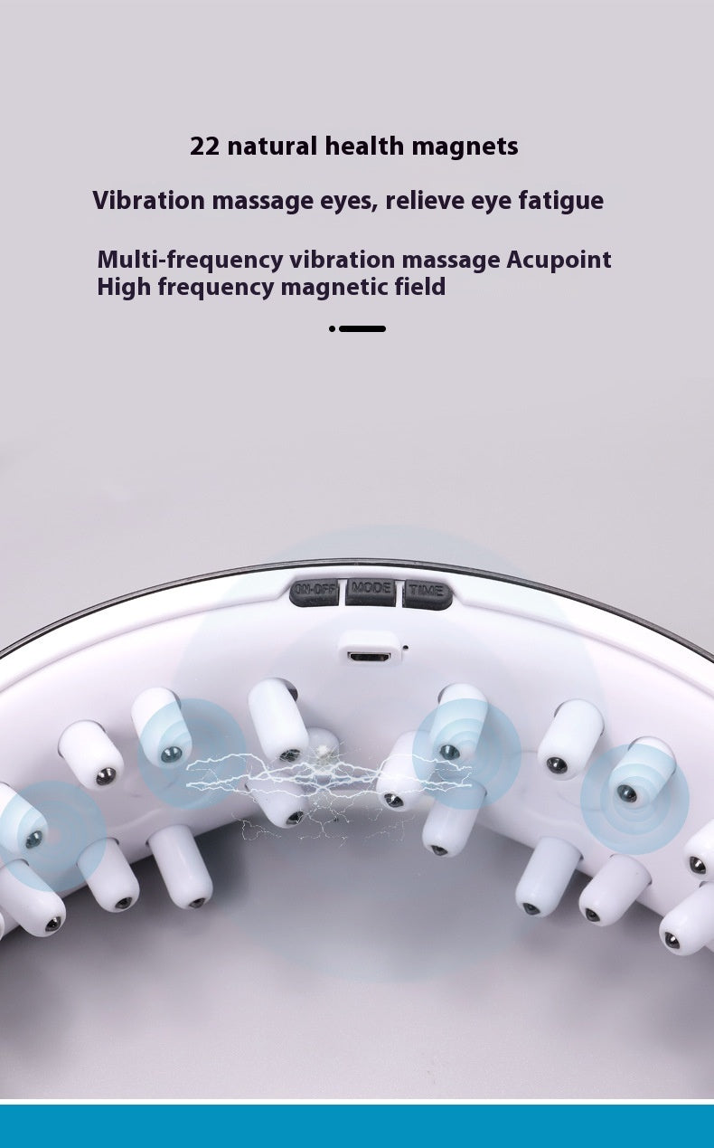 Cérémonie de massage oculaire magnétique par vibration avec masseur électrique pour les yeux