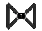 Black and silver waist trimmer with digital display on a white background