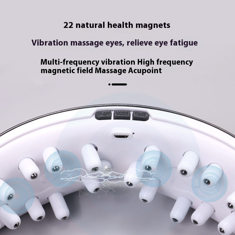 Cérémonie de massage oculaire magnétique par vibration avec masseur électrique pour les yeux