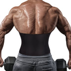Person lifting weights with a focus on their muscular back and arms.