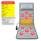 Massage mat with heating element and massage points on a white background