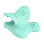 Light blue silicone mold on a white background
